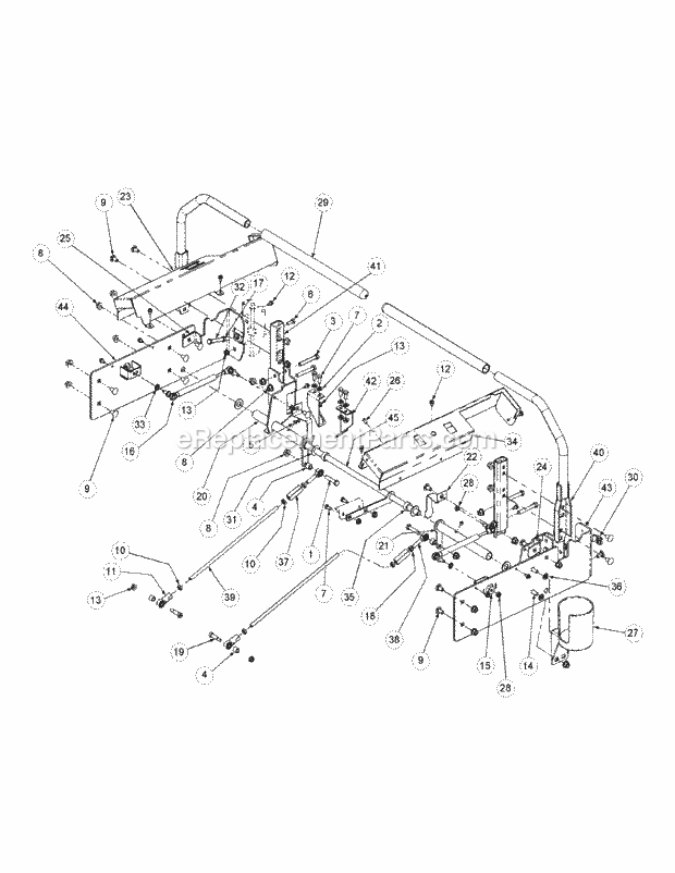 Control Assembly Diagram and Parts List for M60-KW 53CB5D8X750-25-HP-OHV Cub Cadet Lawn Tractor